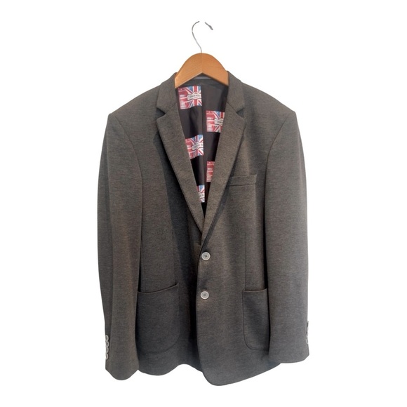 7 Downie St. Men’s Knit Jersey Stretch Gray Blazer Casual Sport Size am - Picture 1 of 17